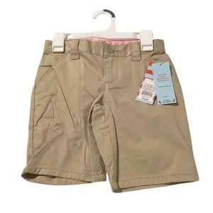 Cat & Jack Girls Khaki School Uniform Chino Shorts Stretch Size 7 NWT